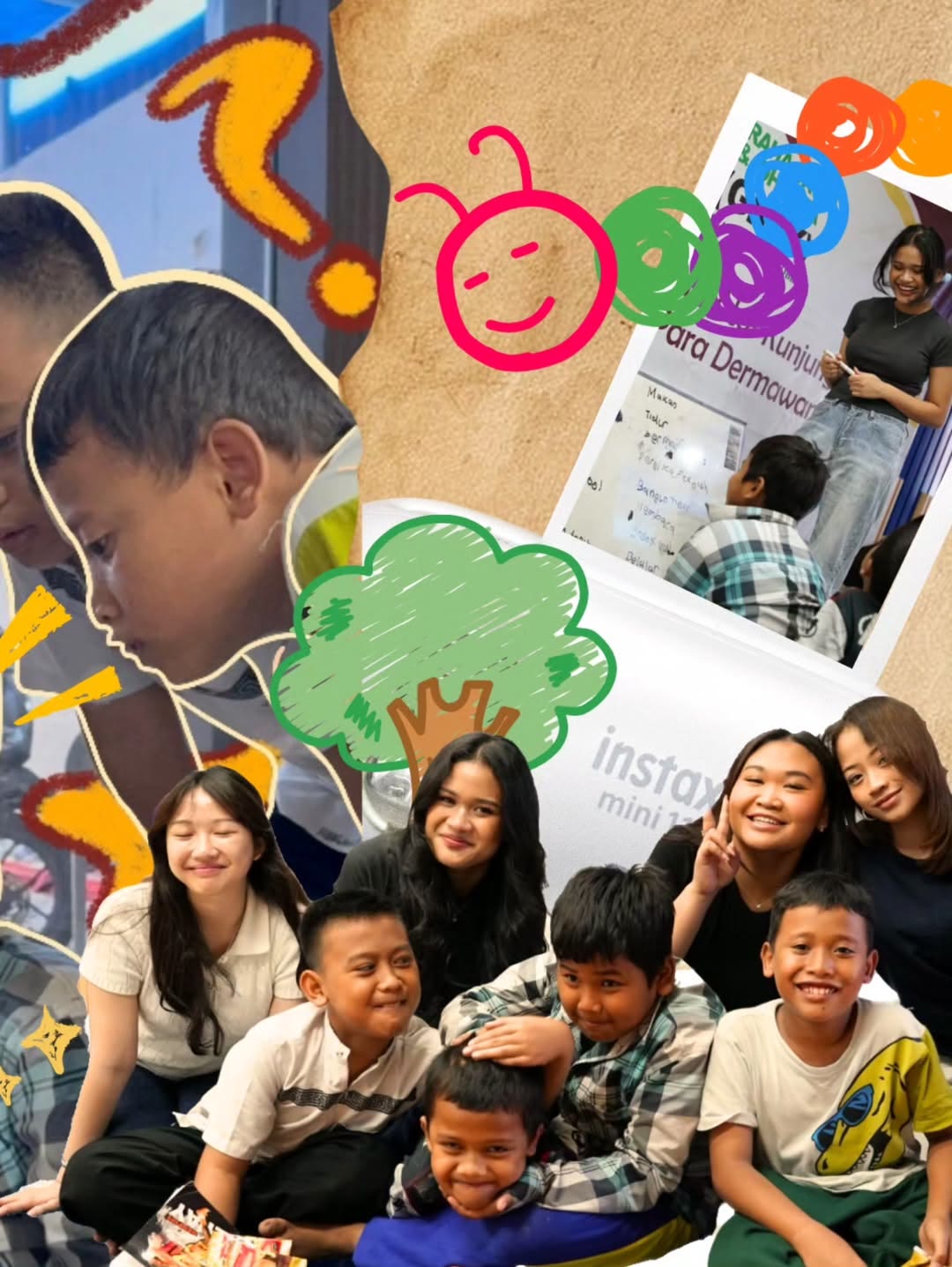Interactive English class with orphanage children